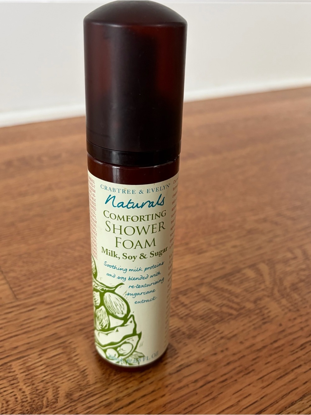 NEW Vintage Crabtree & Evelyn Naturals Milk Soy Sugar Comforting Shower Foam 6.8